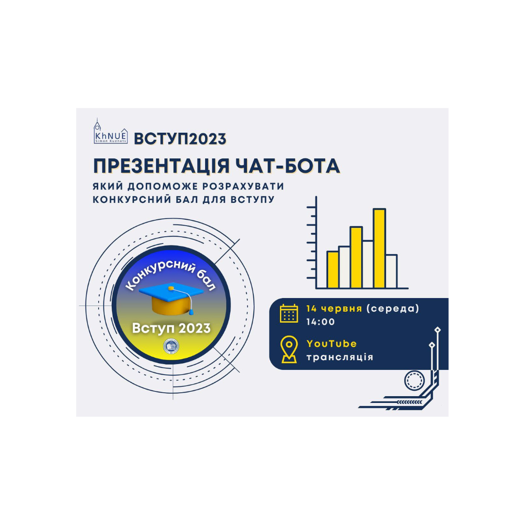 Презентація чат-бота, який допоможе розрахувати конкурсний бал для ВСТУПУ 2023